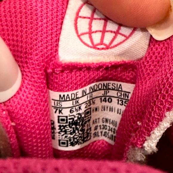 Adidas Tensaur sport 2.0 pink 3 stripe toddler girls tennis shoes Velcro running - Picture 13 of 13